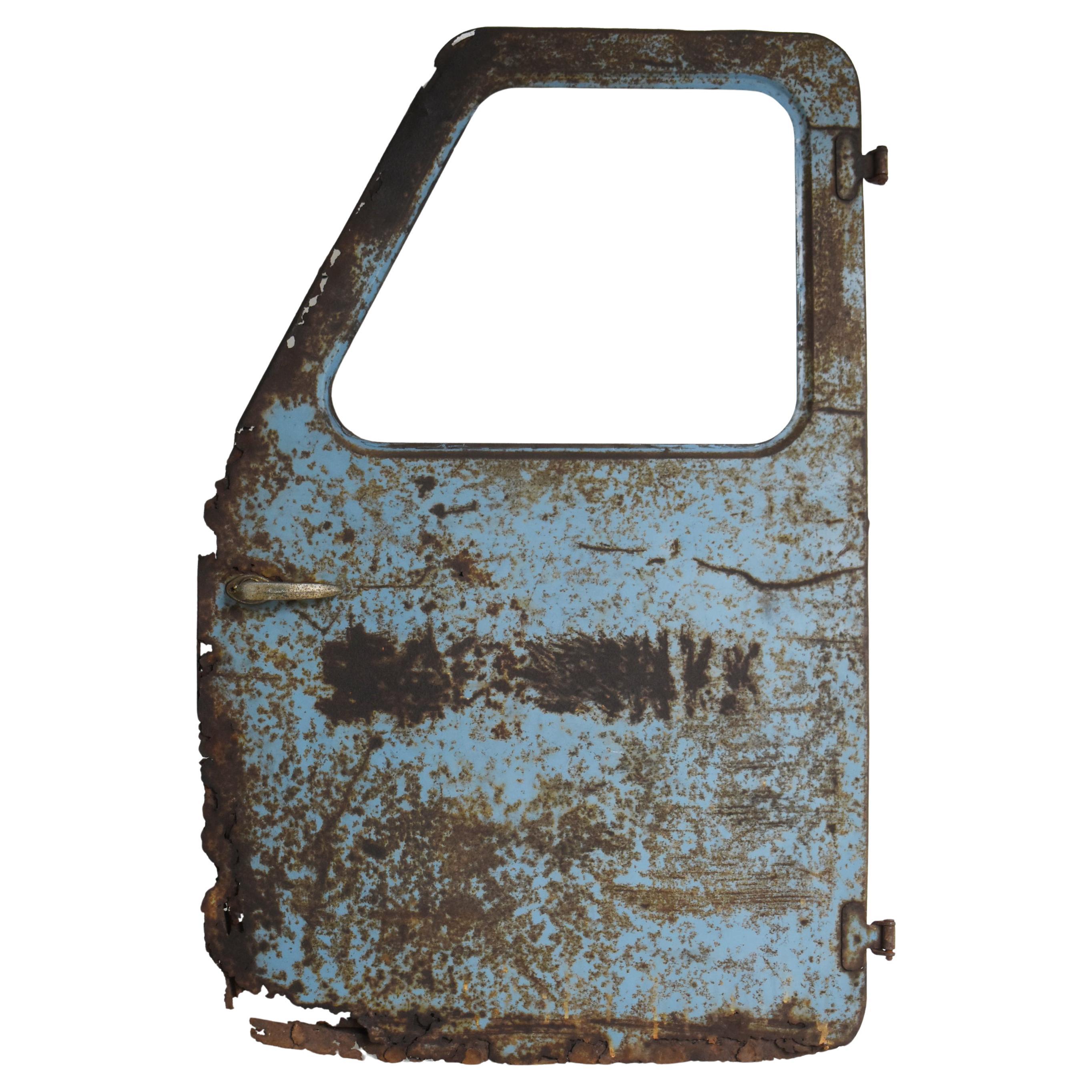 Japanische alte Autotür 1957er / Wanddekoration Abstrakte Kunst Wabisabi im Angebot