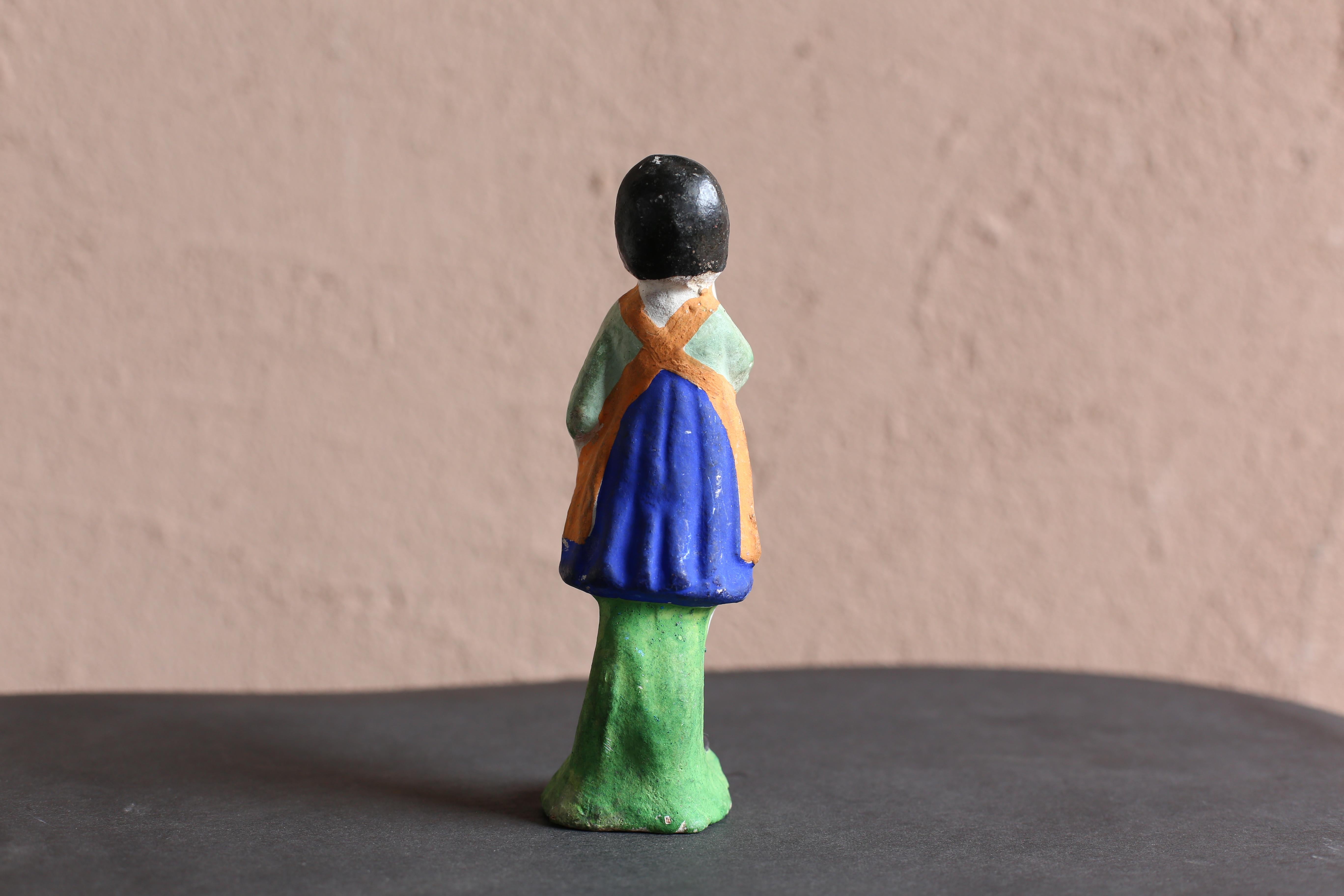 Japanese Old Clay Doll / Mingei In Good Condition For Sale In Sammu-shi, Chiba
