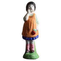 Japanese Old Clay Doll / Mingei
