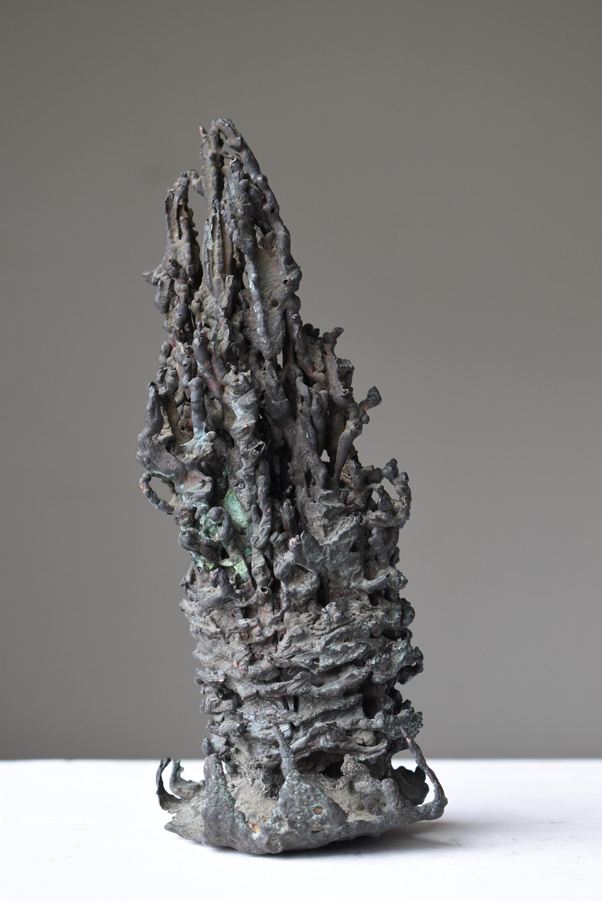 Japanese Old Copper Drop Object 1940s-1960s / Figurine Wabi Sabi For Sale 4