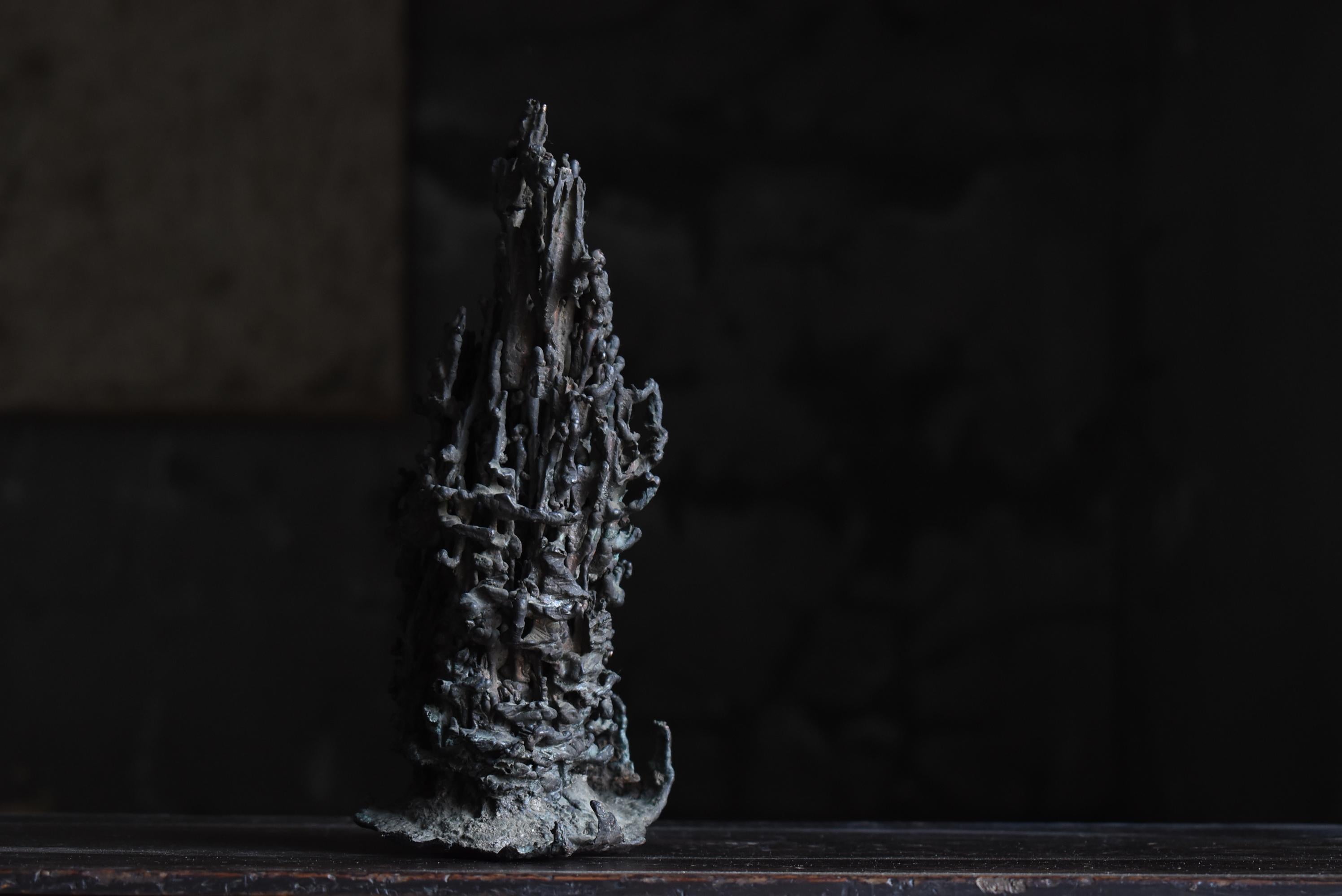 Japanese Old Copper Drop Object 1940s-1960s / Figurine Wabi Sabi For Sale 11