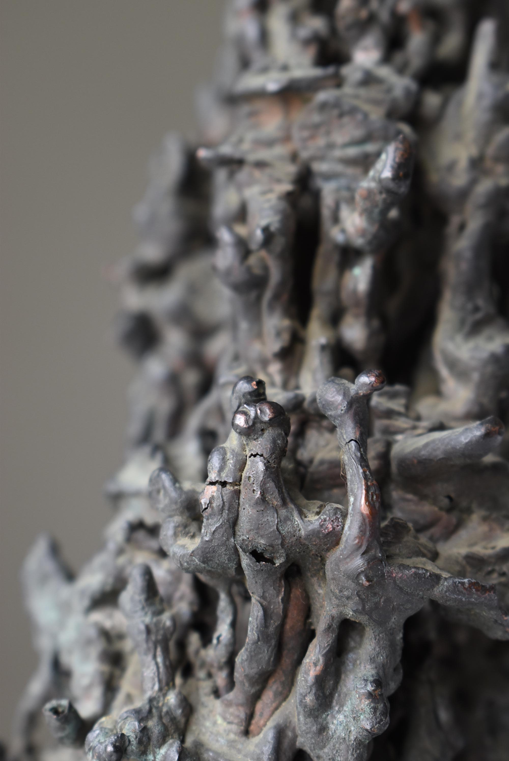 Japanese Old Copper Drop Object 1940s-1960s / Figurine Wabi Sabi For Sale 3