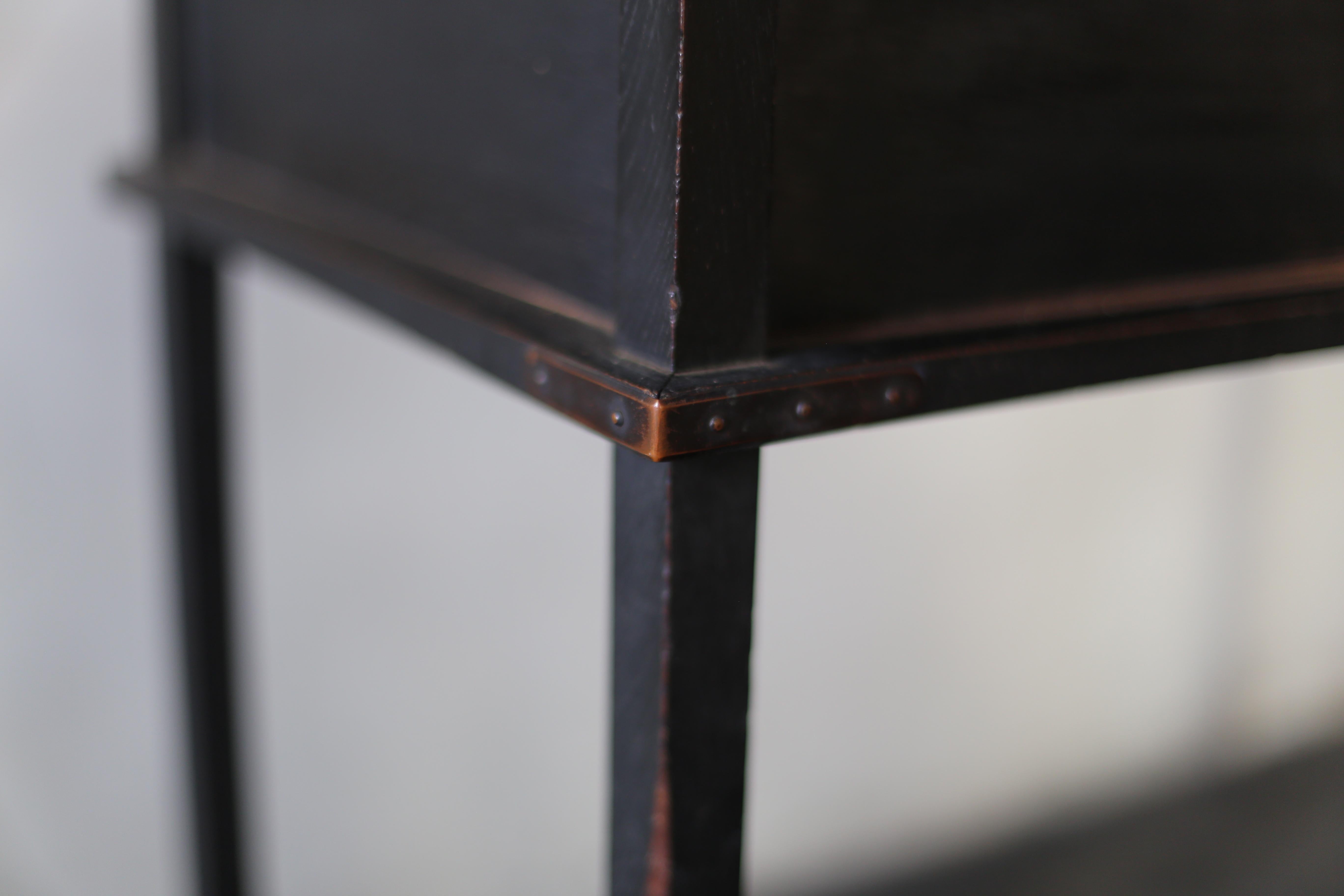Japanese Old Display Stand with BK color / Japanese Old Wooden Shelves For Sale 1