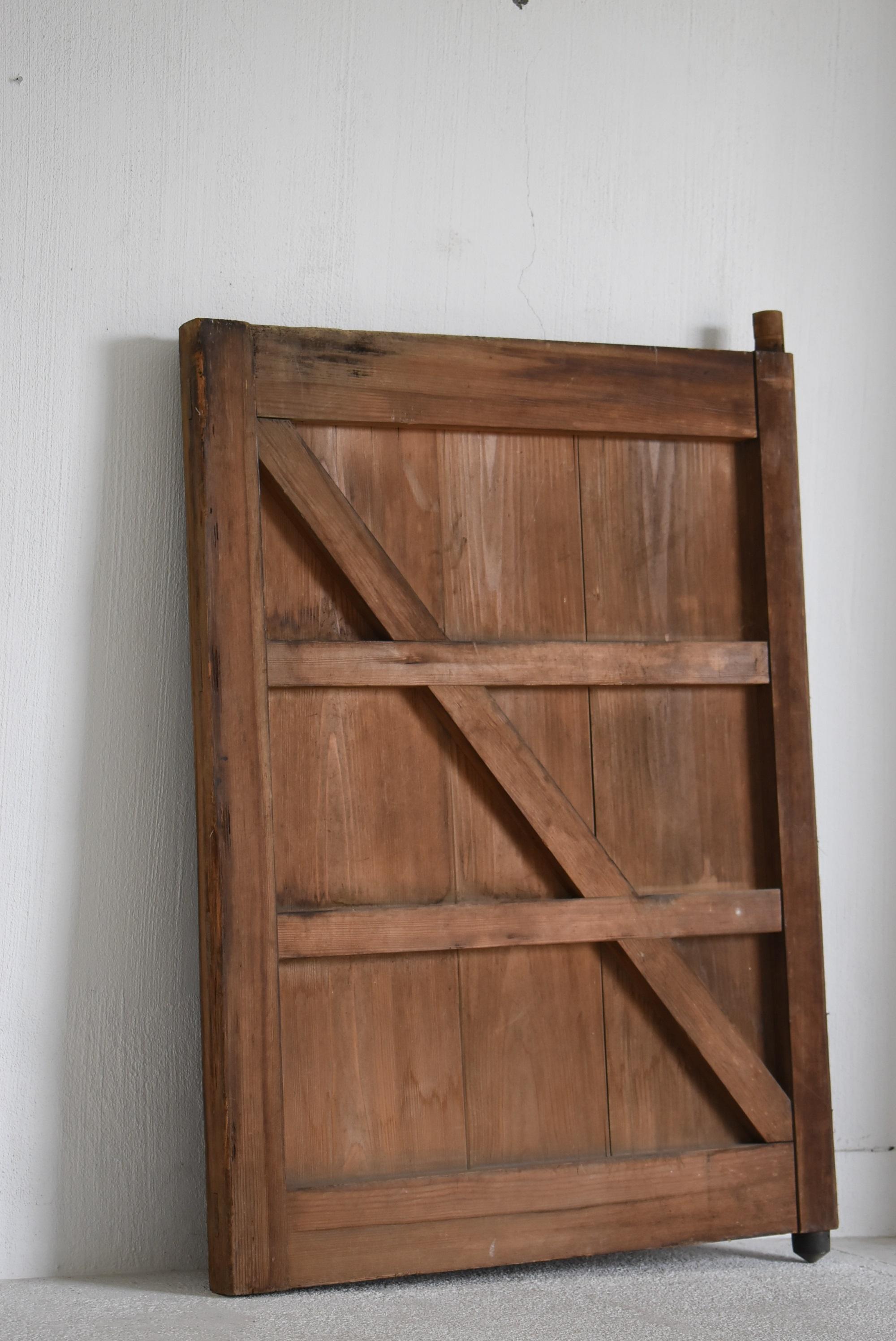 Wood Japanese Old Door 1750s-1860s/Antique Architecture Abstract Art Wabisabi Object