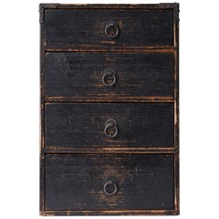 Japanese Old Drawer 1860s-1900s/Antique Storage Wabisabi Cabinet Chest Shelf