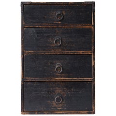Japanese Old Drawer 1860s-1900s/Antique Storage Wabisabi Cabinet Chest Shelf