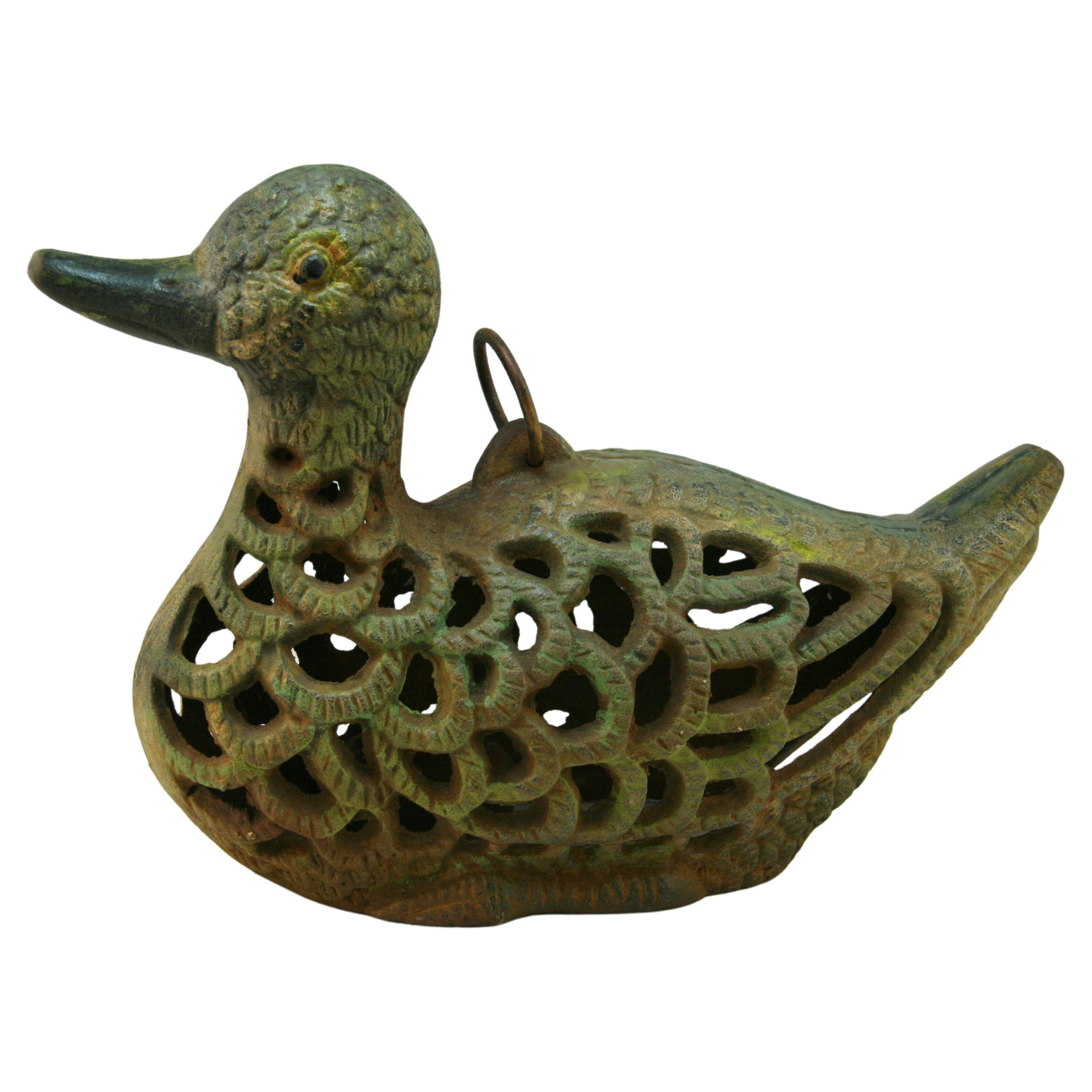 Japanese Old "Duck Decoy" Iron Garden Lantern #2