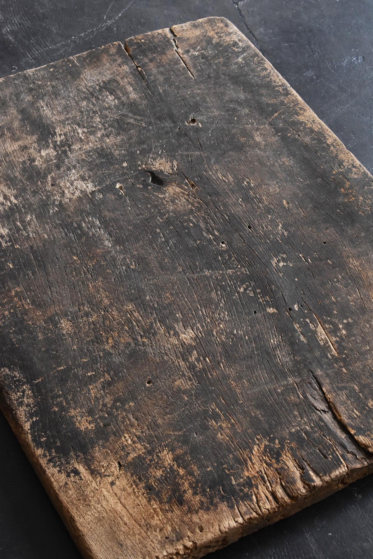 Woodwork Japanese Old Farm Tool Board Meiji-Taisho Era / Top Board / Coffee Table Board
