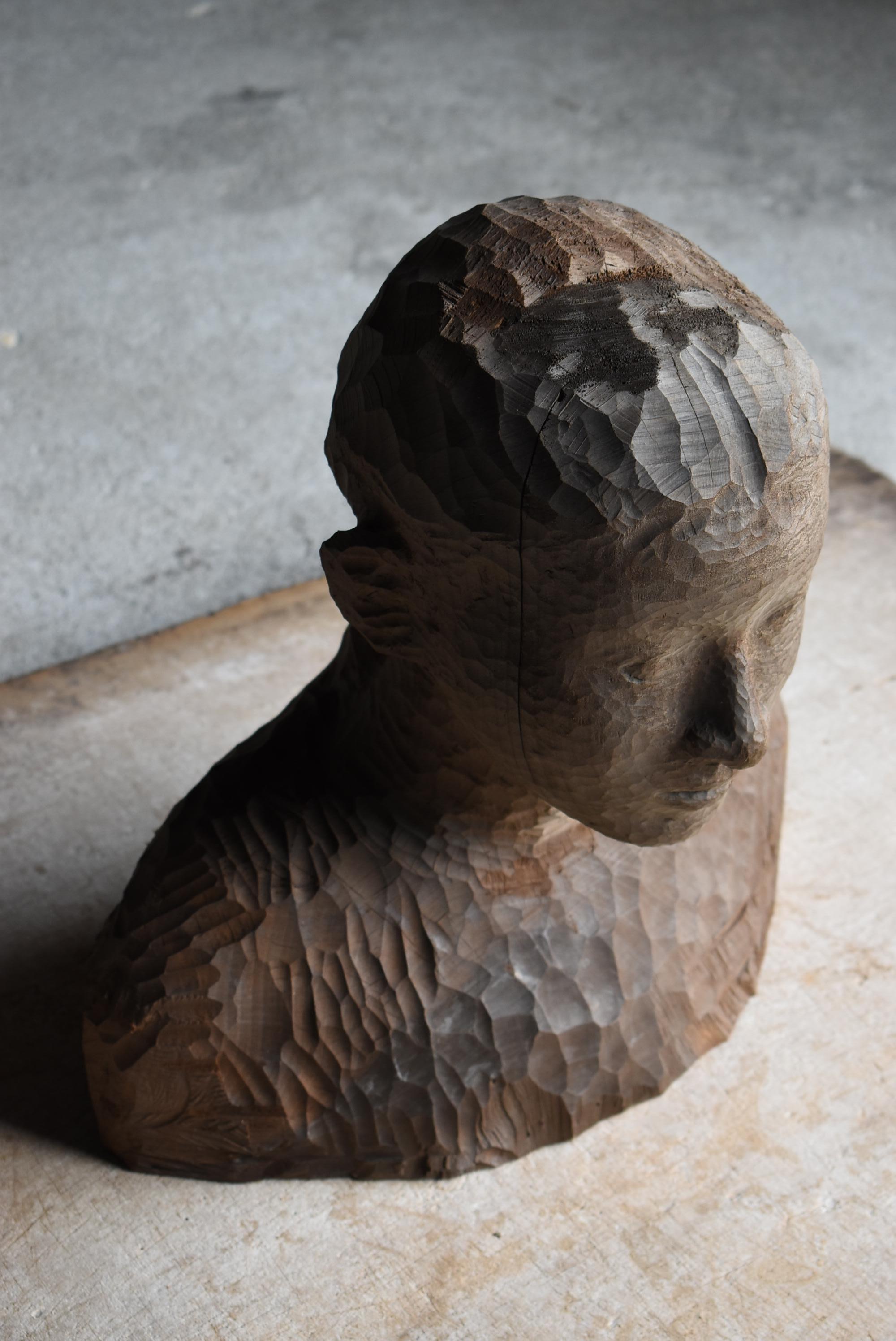 Japanische alte weibliche Figur Skulptur 1960er-1980er Jahre / Menschliche Statue Wabisabi im Zustand „Gut“ im Angebot in Chōsei District Nagara, JP