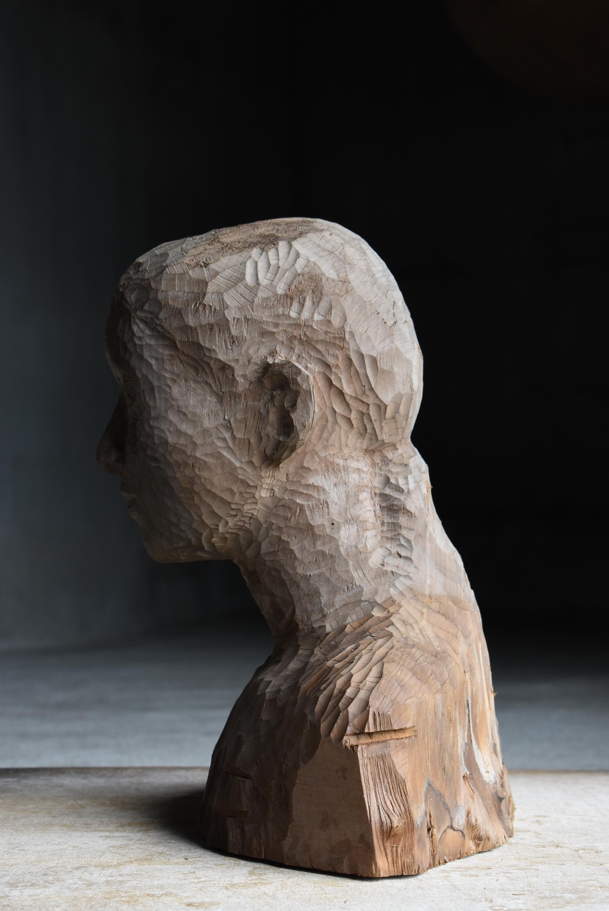 Japanische alte weibliche Figur Skulptur 1960er-1980er Jahre / Menschliche Statue Wabisabi im Angebot 1