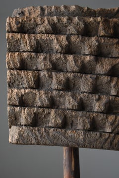 Japanese Old Folk Art Thrust Hoe 1860s-1920s /Tools Wabisabi-Art Antique Object