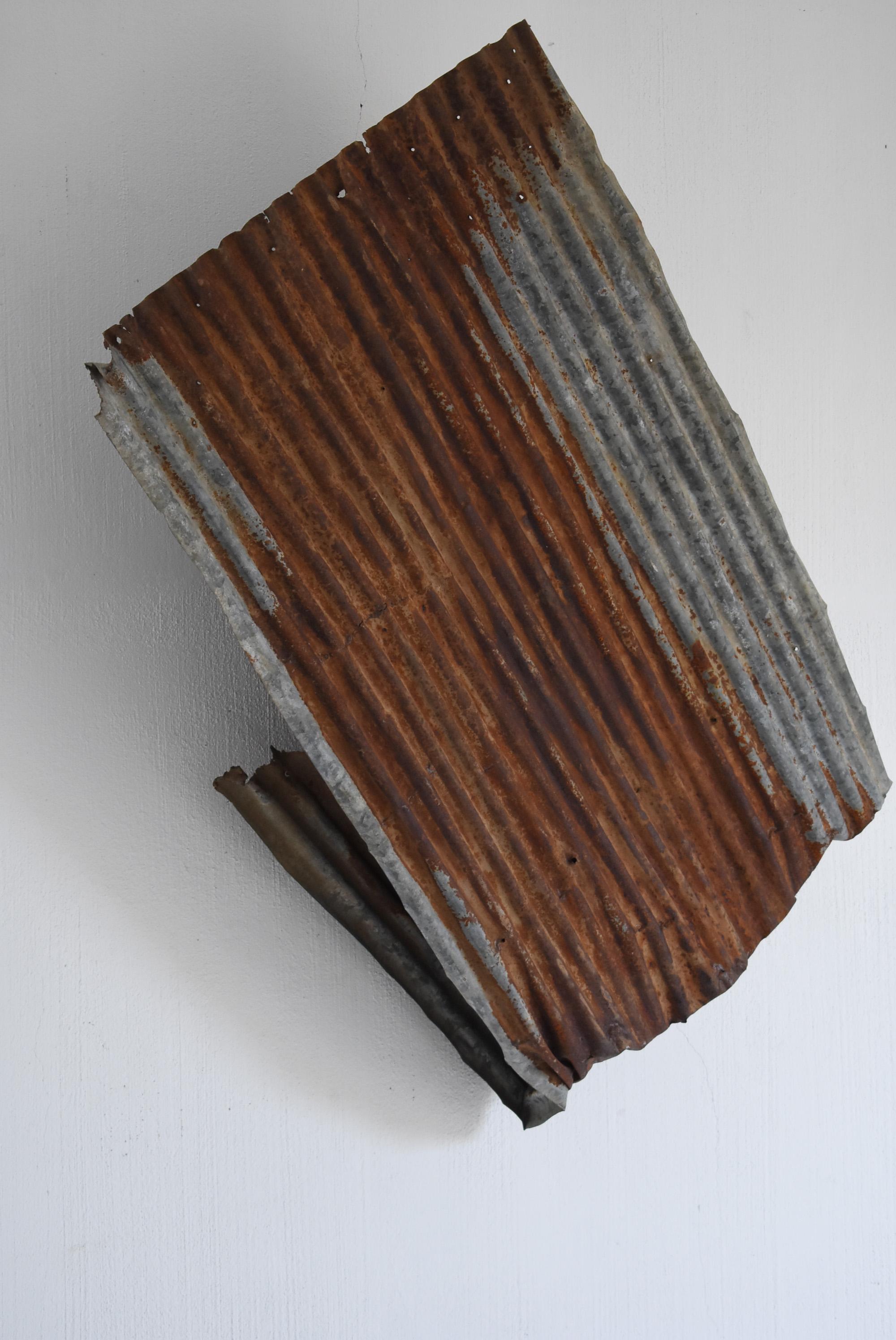 Japanese Old Galvanized Iron 1920s-1940s / Abstract Art Object Wabisabi in vendita 9