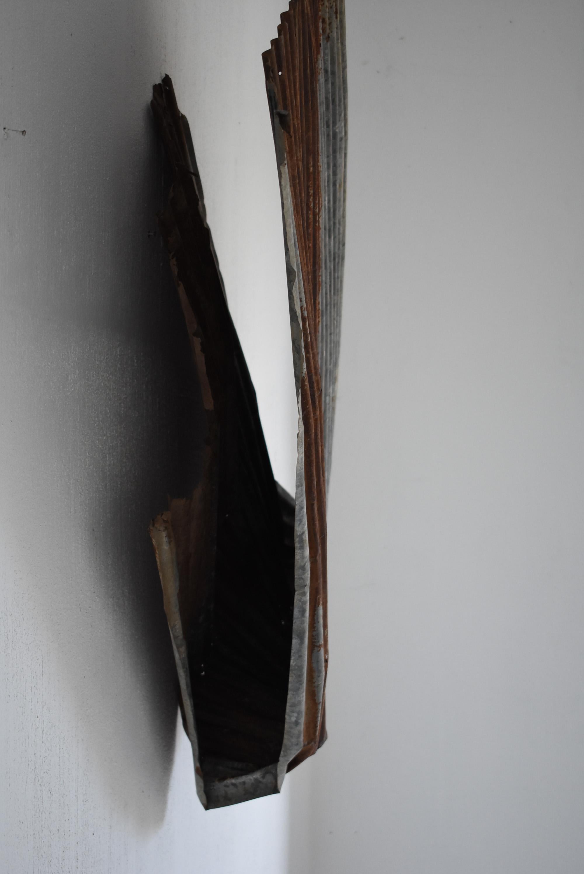 Japanese Old Galvanized Iron 1920s-1940s / Abstract Art Object Wabisabi in vendita 10