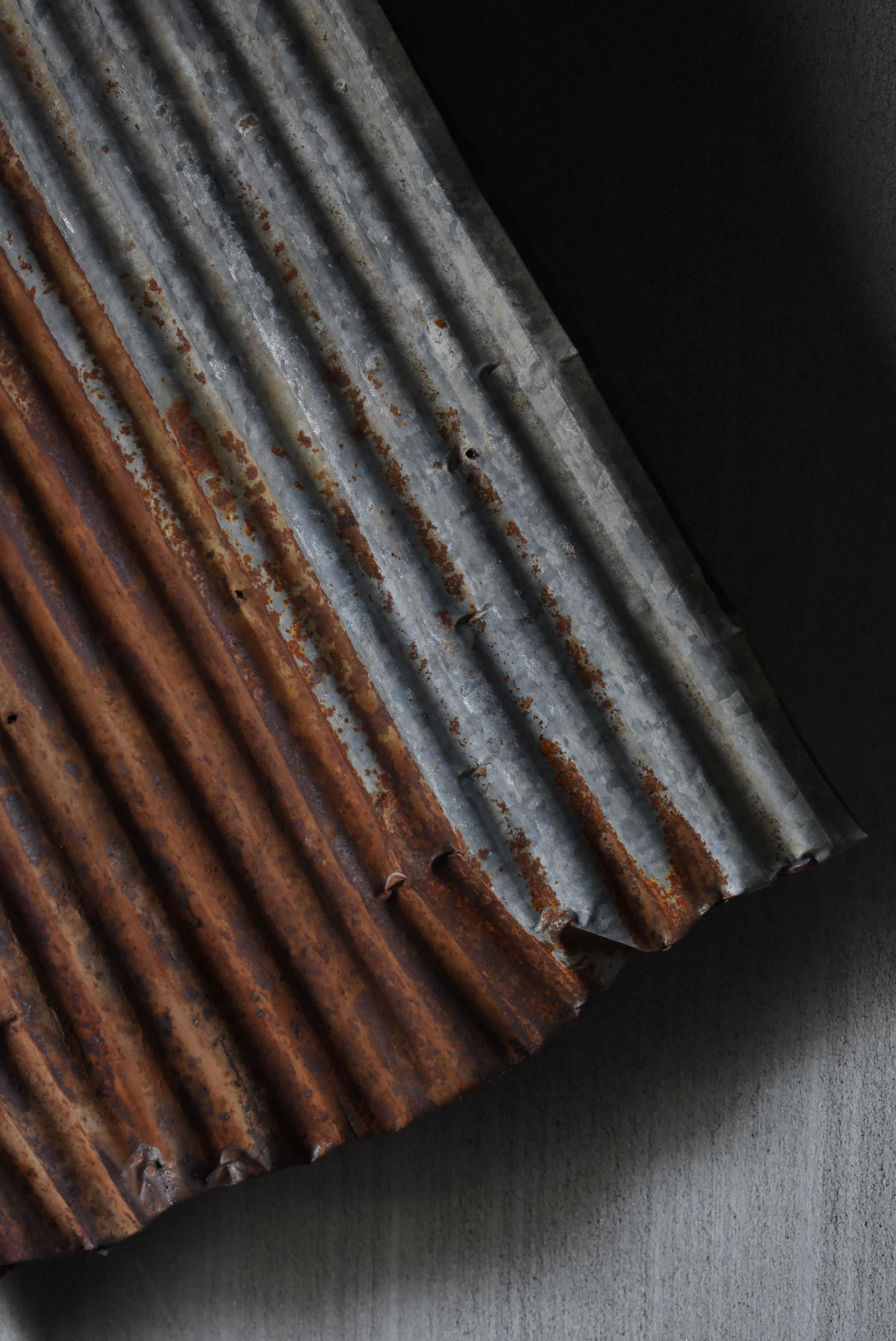 Japanese Old Galvanized Iron 1920s-1940s / Abstract Art Object Wabisabi in vendita 12