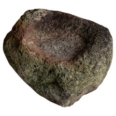 Antique Japanese Old Garden Stone "Tsukubai/Toukeisi" Stone Water Basin