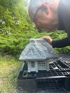 Japanese Old Granite Garden House Stone Minka Lantern