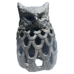 Retro Japanese  Old Hand Cast Owl Wall Sconce Lantern