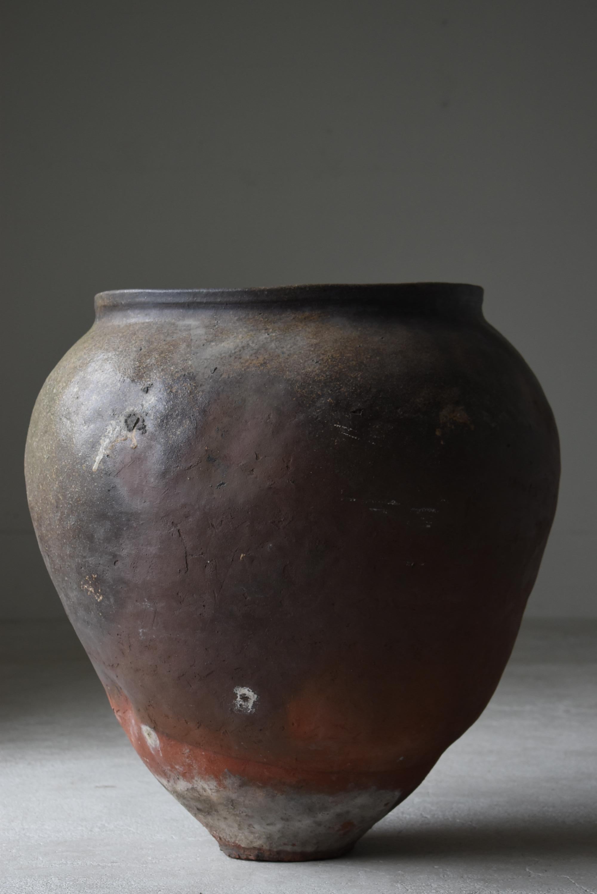 Japanese Old Huge Pottery 1700s-1800s/Antique Flower Vase Vessel Jar Tsubo Edo In Good Condition In Sammu-shi, Chiba