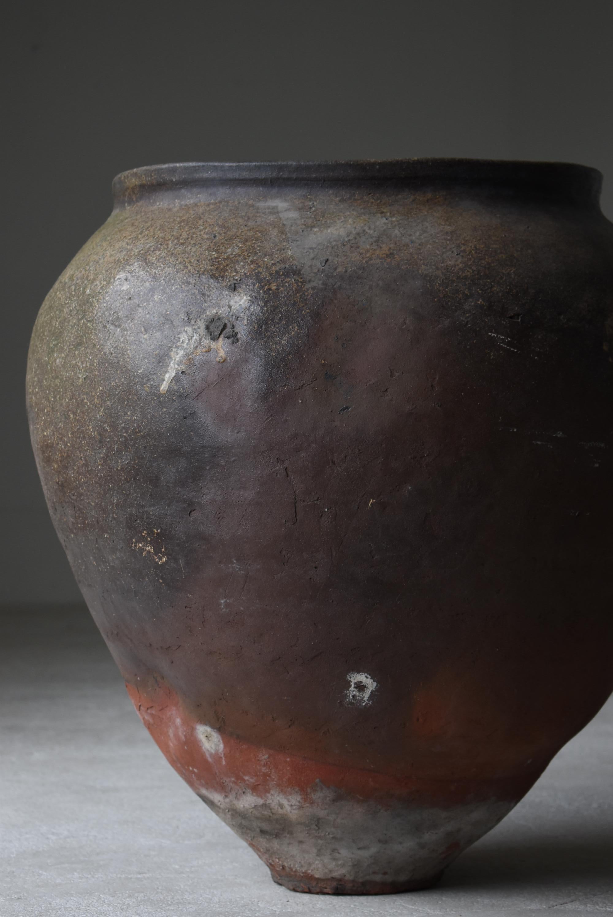 19th Century Japanese Old Huge Pottery 1700s-1800s/Antique Flower Vase Vessel Jar Tsubo Edo