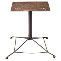Japanese Old Iron Side Table 1950s-1970s / Exhibition Table Wabi Sabi