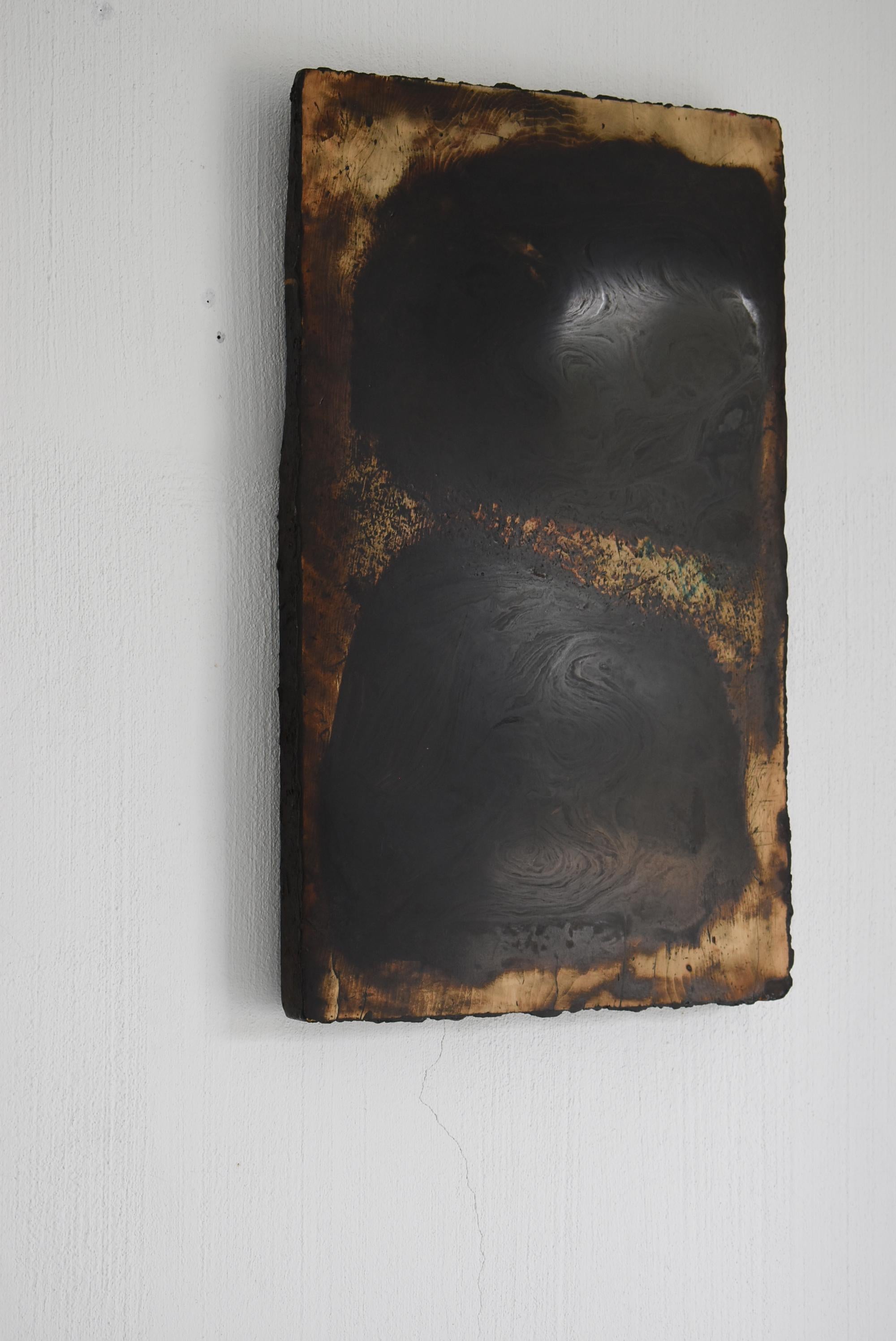 Lacquered Japanese Old Lacquer Craftsman's Work Board 1955's / Abstract Art Wabi Sabi