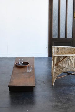 Japanese Old Large Wooden Low Table /1927-1970 / TV Board / Sofa Table