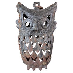 Japanese Old Massive over Sized Garden Owl Sculpture