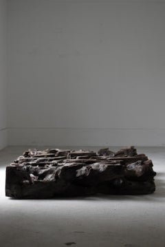 Base de table japonaise en racine d'arbre massif 1950s-1970s / Table basse Wabi Sabi