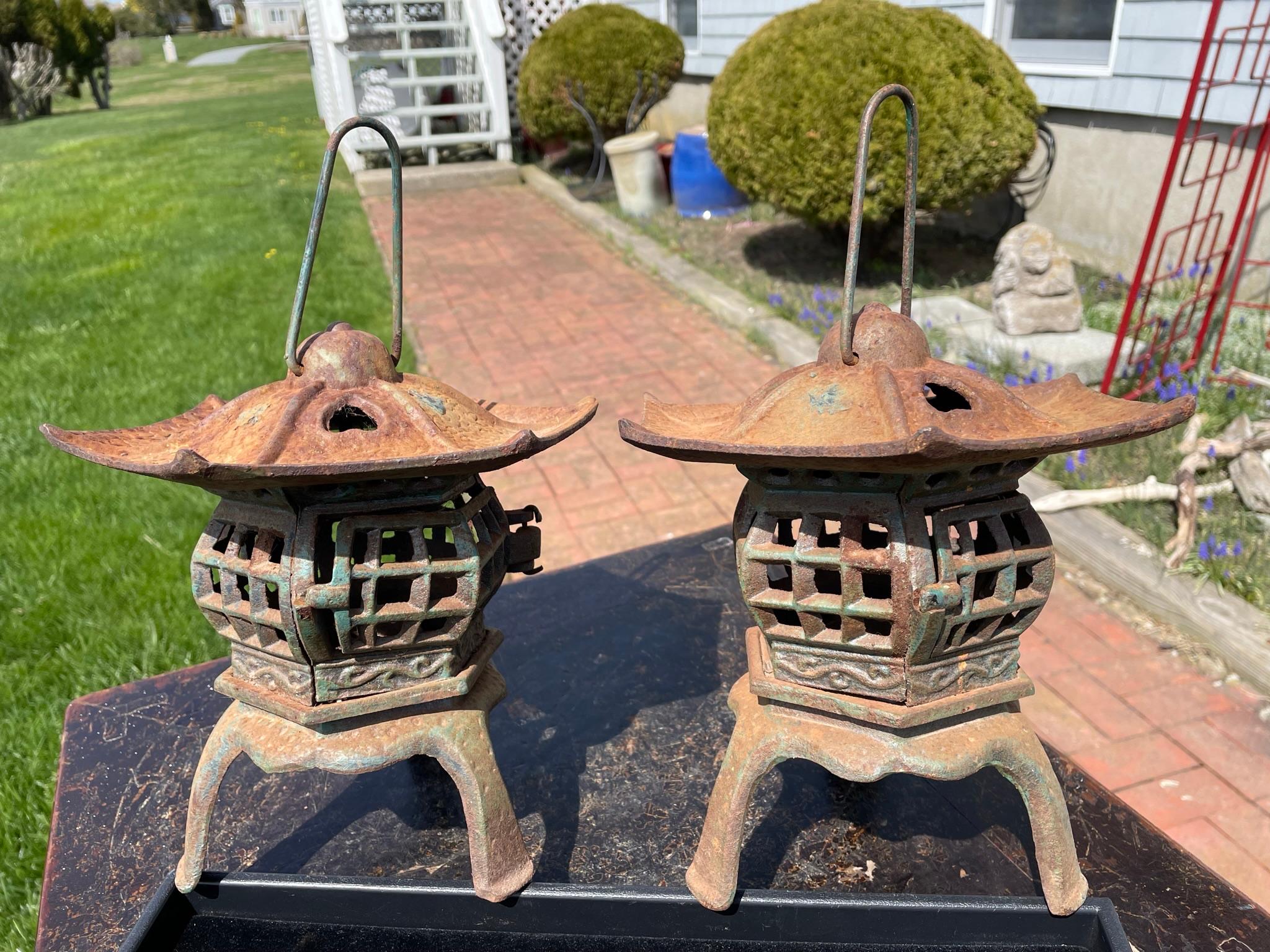 Japanese Old Matched Pair Tea Garden 