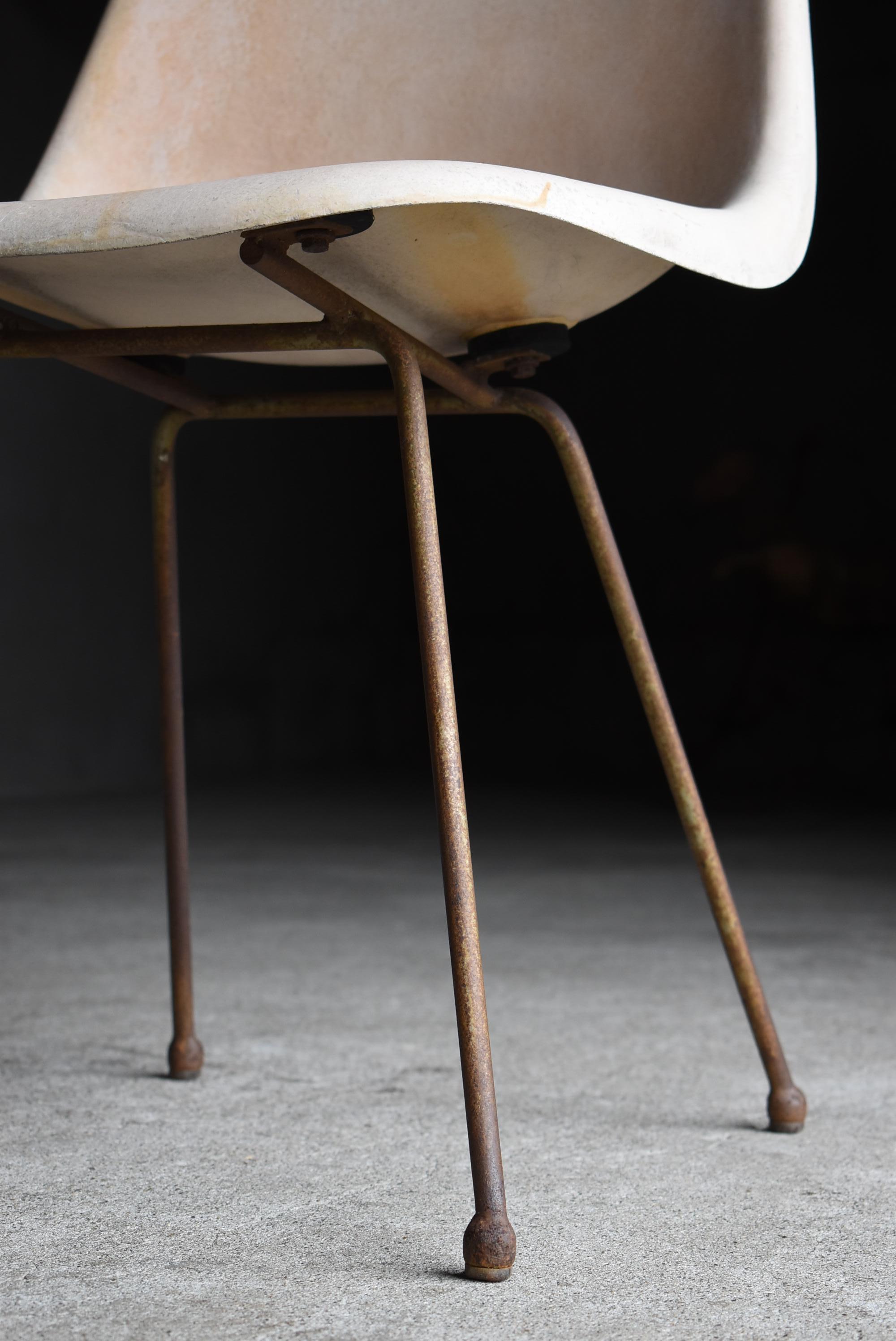 Iron Japanese Old Modern Chair Mid-Century 1940s-1960s  For Sale