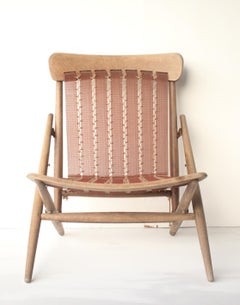 Japanese old modern Maruni Studio Folding Lounge webbing Chair2