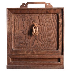 Boîte de rangement japonaise Mulberry ancienne / Boîte de luxe en bois de haute technologie /20e