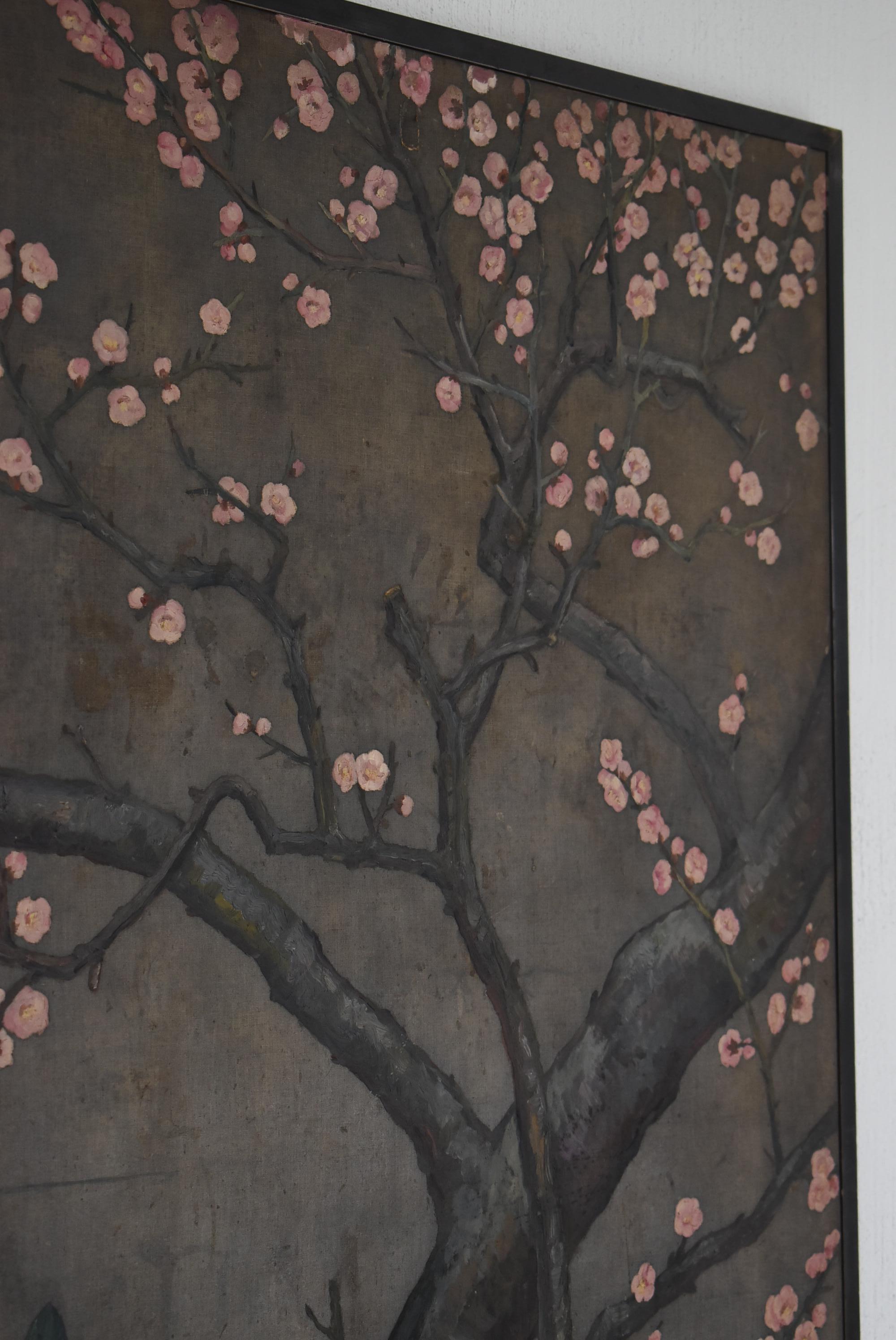 Japanese Old Painting Unknown Artist Folding Screen 1900s-1940s / Wabisabi Art In Good Condition In Sammu-shi, Chiba
