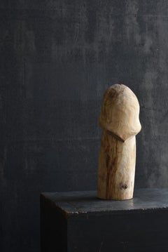 Figurine/amulet japonaise en bois en forme de Penis ancien représentant la prosperité des Descendants