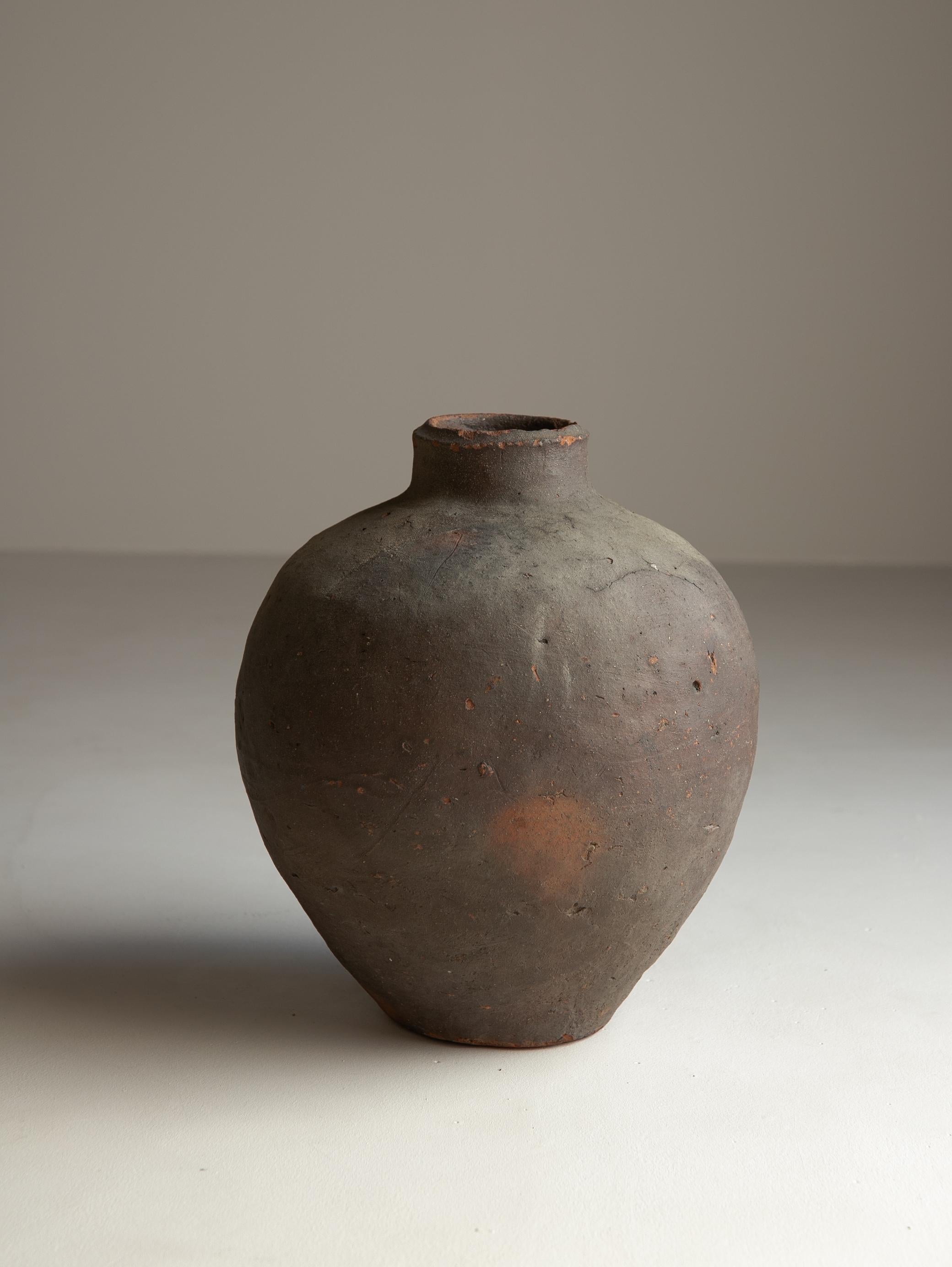 Other Japanese Old Pottery 1450-1550s / Tokoname Ware / Flower Vase Wabisabi