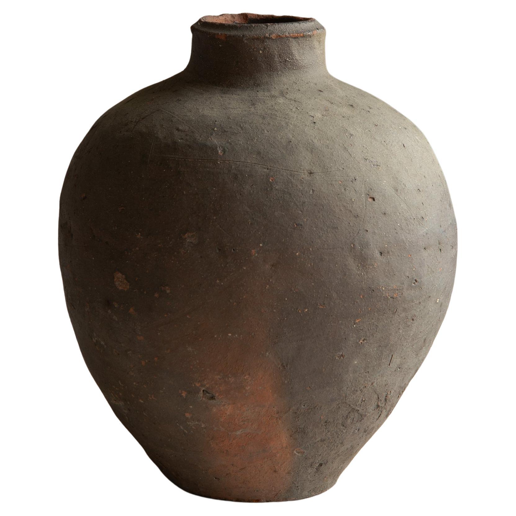 Japanese Old Pottery 1450-1550s / Tokoname Ware / Flower Vase Wabisabi