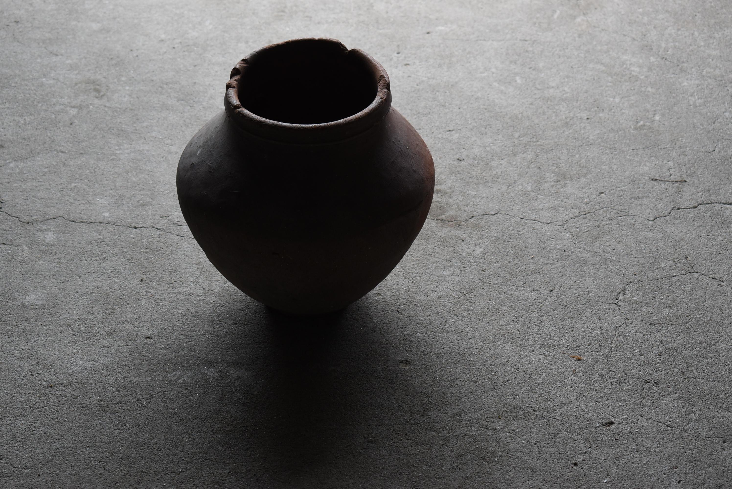 Japanese Old Pottery 1500s-1600s/Antique Flower Vase Vessel Jar Wabisabi Art 6