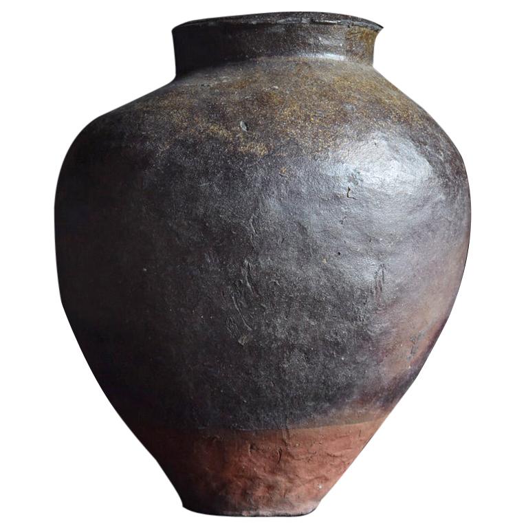 Japanese Old Pottery 1700s-1800s Tokoname / Antique Jar Vase Vessel Wabisabi