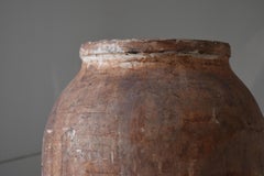 Japanese Old Pottery 1800s-1900s/Antique Flower Vase Vessel Jar Wabisabi Art