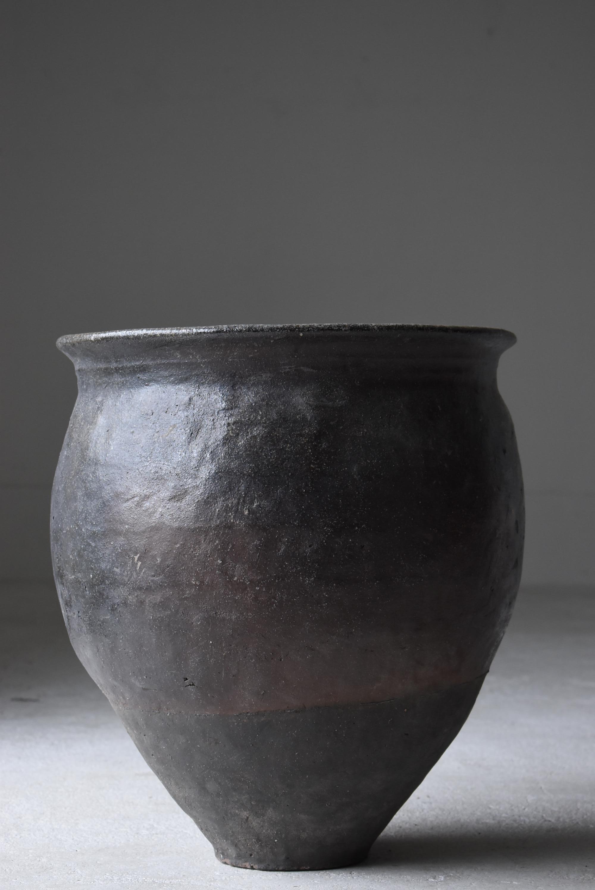 Japanese Old Pottery Edo Period 1750s-1860s/Antique Vessel Vase Wabisabi-Art 1