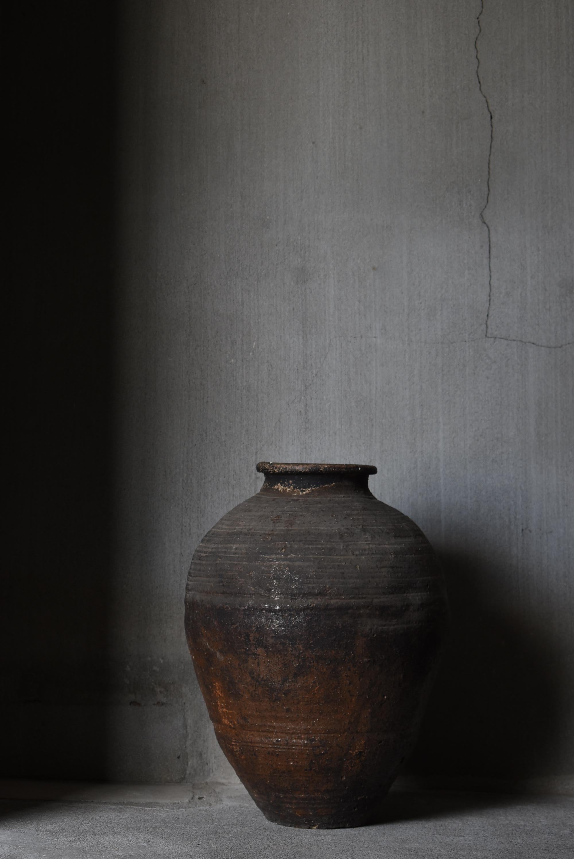 Japanese Old Pottery Edo Period 1800s-1900s/Antique Vessel Ceramic Flower Vase 5