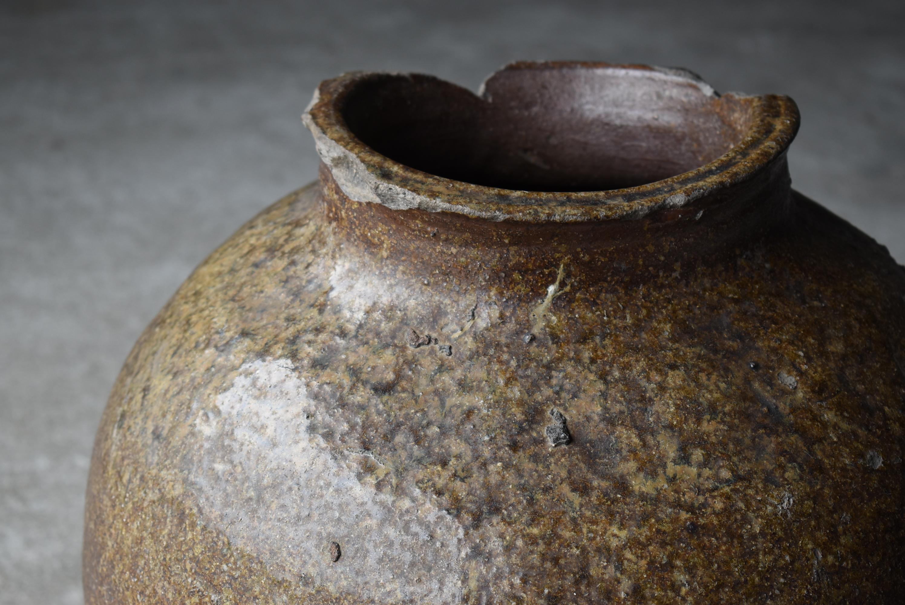 Japanese Old Pottery Tokoname 1700s-1800s/Antique Flower Vase Vessel Jar Tsubo 2