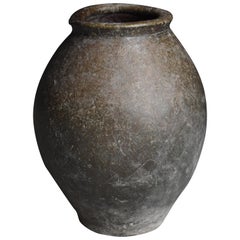 Japanese Old Pottery Tokoname 1700s-1800s/Antique Flower Vase Vessel Jar Tsubo