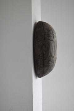 Japanese Old Primitive Chestnut Wood Wall Sculpture 1950s-1970s / Wabi Sabi
