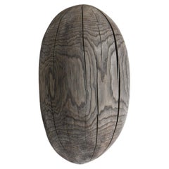 Japanese Old Primitive Chestnut Wood Wall Sculpture 1950s-1970s / Wabi Sabi