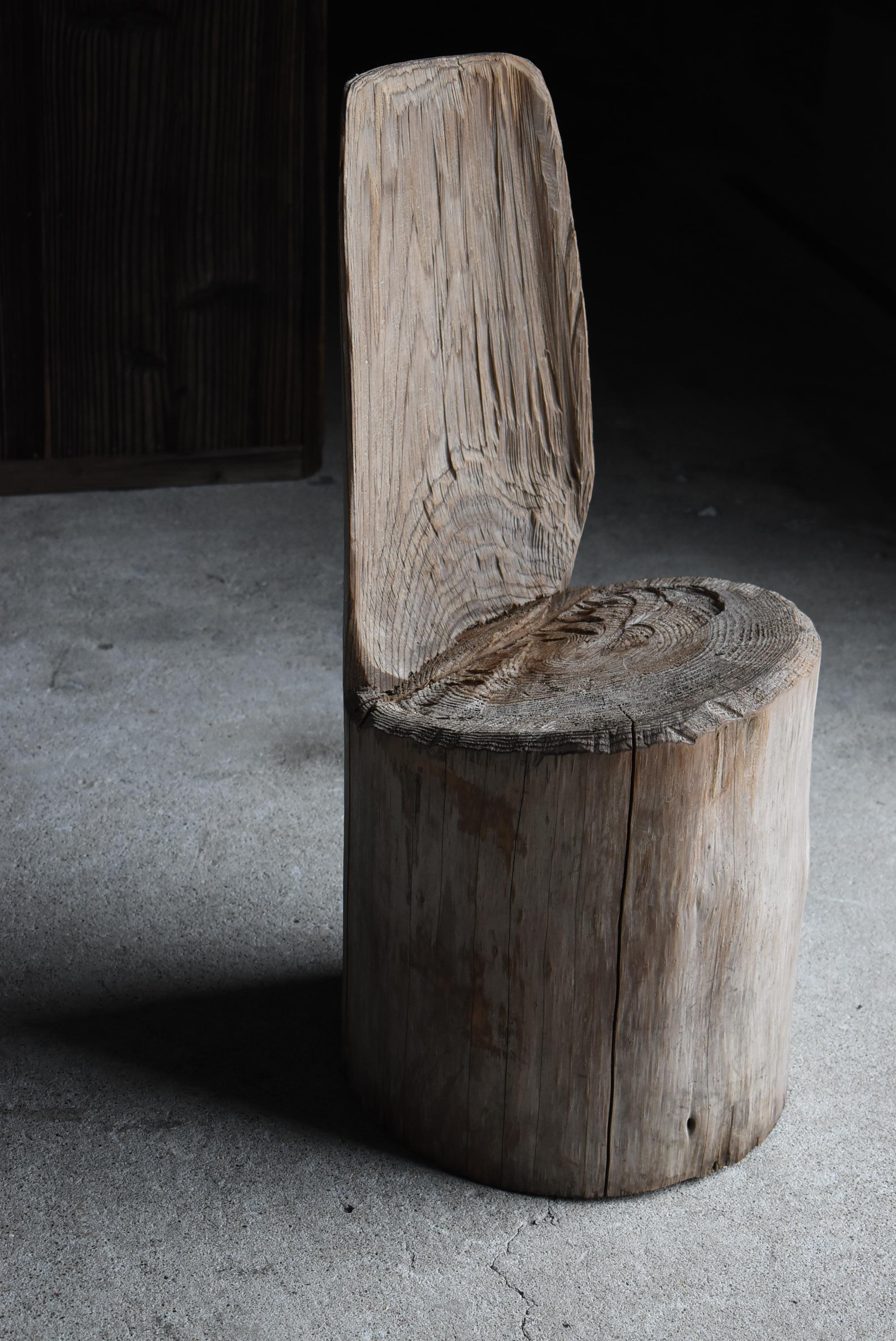 Chaise d'appoint japonaise primitive ancienne 1950s-1970s / Wabi Sabi en vente 9