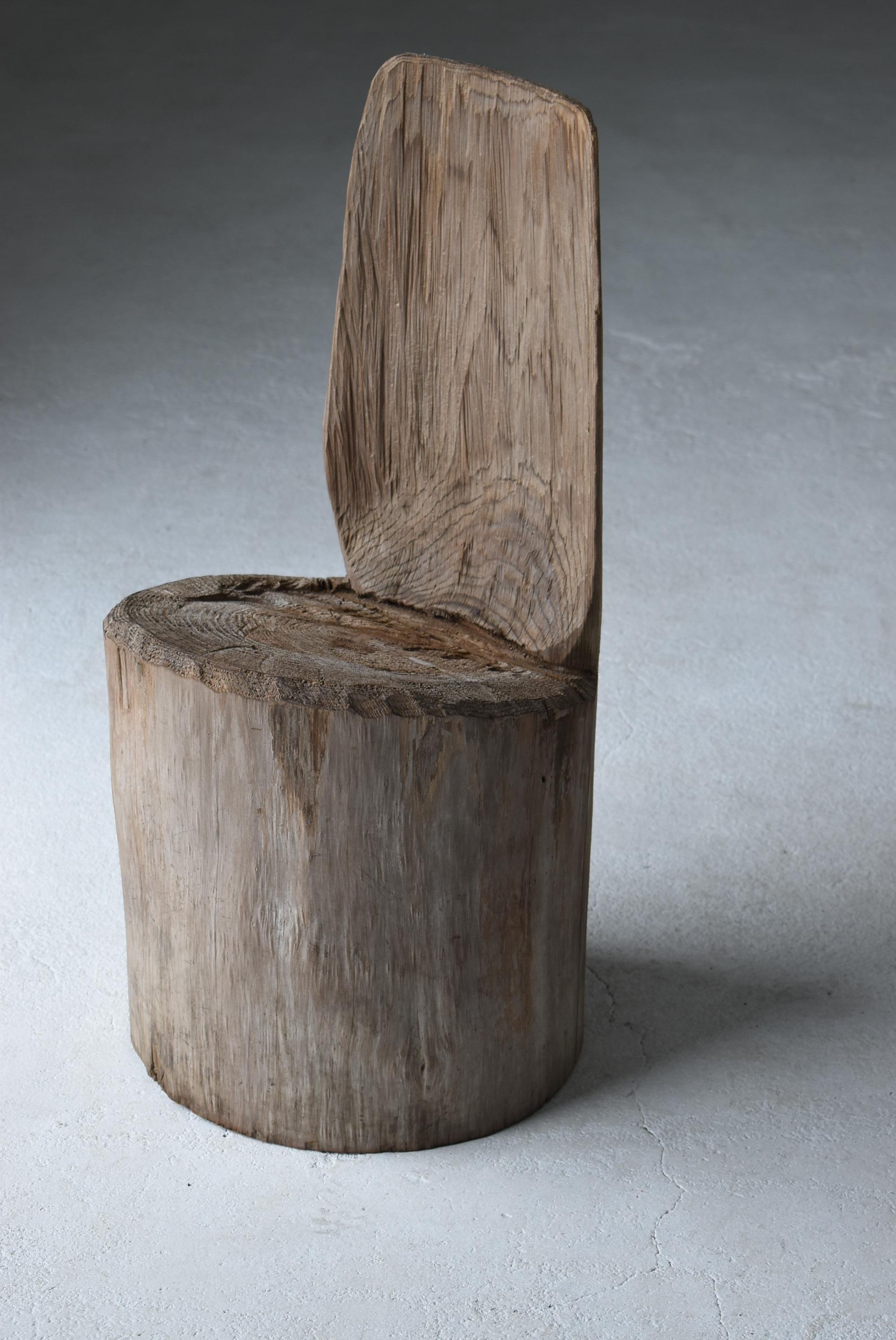 Japonais Chaise d'appoint japonaise primitive ancienne 1950s-1970s / Wabi Sabi en vente