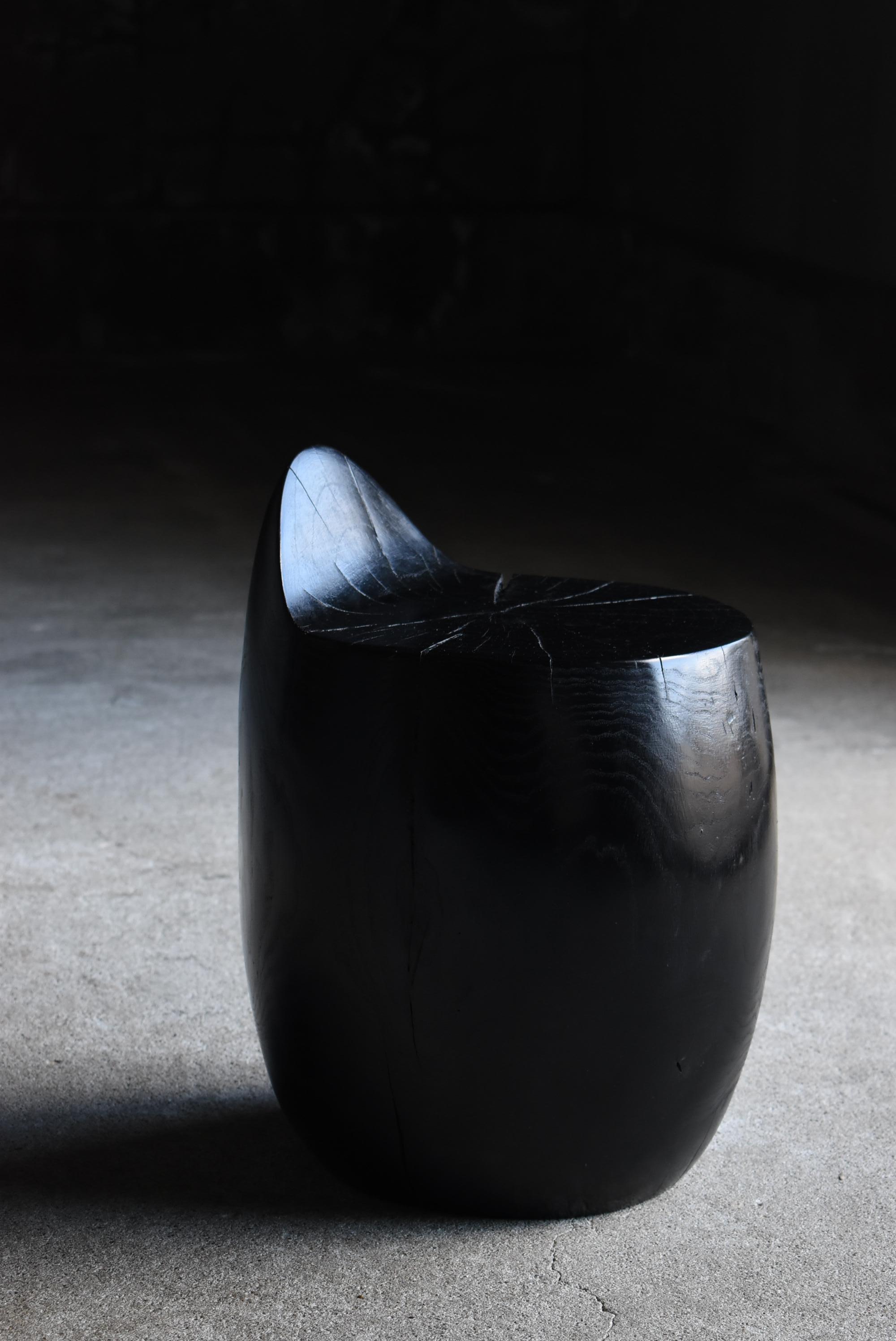 Japanese Old Primitive Side Chair 1960s-1980s / Stool Wabisabi In Good Condition In Sammu-shi, Chiba