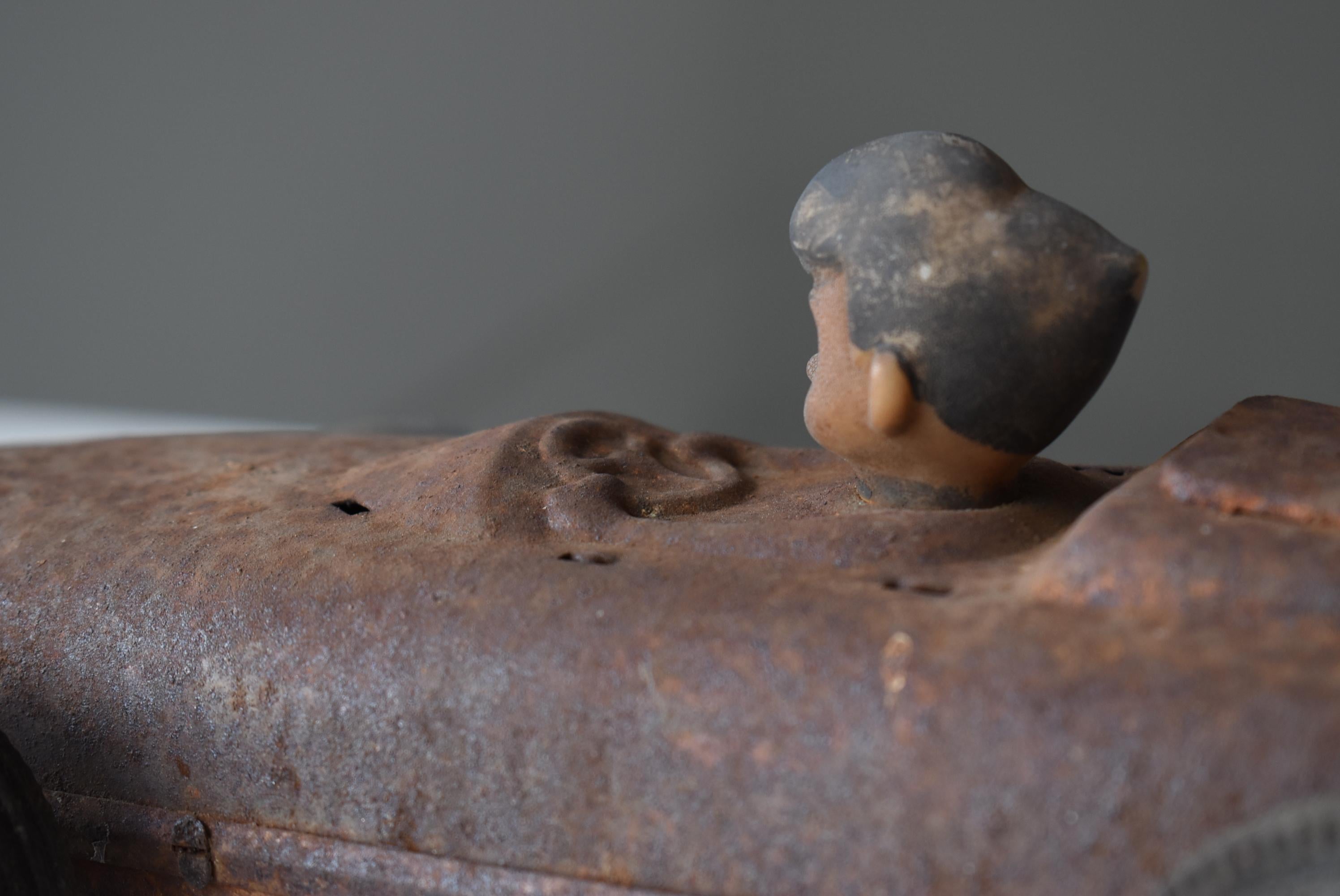 20th Century Japanese Old Rusted Toy Car 1950s-1980s / Object Wabi Sabi For Sale