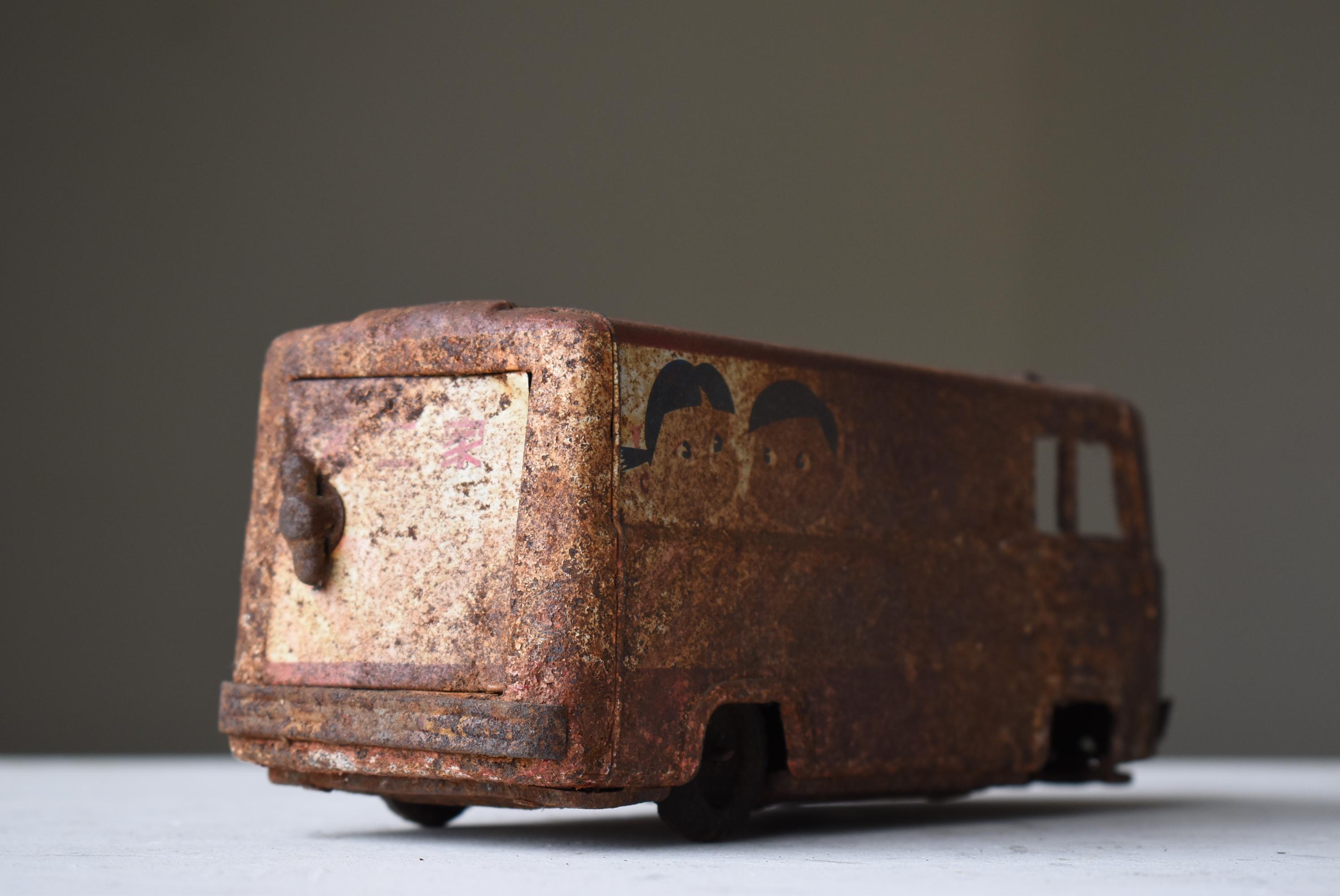 Steel Japanese Old Rusty Car 1950s-1980s / Figurine Object Wabi Sabi